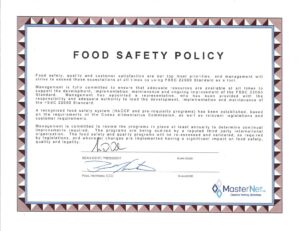 Food Safety Policy 9Jan2026