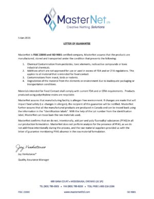 Letter of guarantee Jan 5, 2026 signed